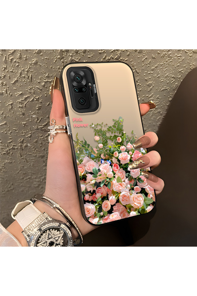 CHICASELUX حافظة هاتف Redmi Note 10 Pro متوافقة مع تصميم Sea of ​​Pink Rose F...