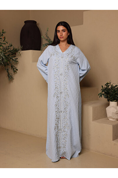 IKKXA Crystal Vine Embroidered Jalabiya