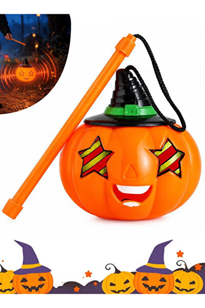 TAPIT Halloween Pumpkin Lantern, Handheld Light Up Sound Jack O Lantern, Batt...