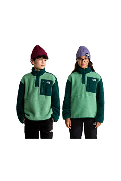 THE NORTH FACE Teen Yumiori 1/4 Zip Jacket Kids Outdoor Quarter Zip Fleece To...