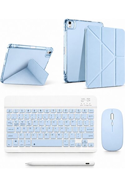 Five e Apple iPad 11 A16 ile Uyumlu Origami Combo Türkçe Klavyeli Kılıf Mouse...