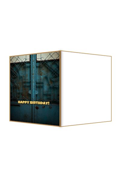 OEM Felicitare Aniversare Poarta din Fier Forjat Vechi, Design Rustic, 13.3x1...
