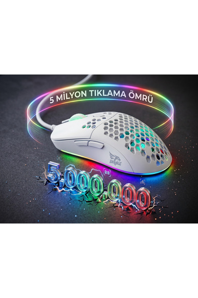 gameagle RGB Gaming Kablolu Mouse, 12800 DPI, 825 Sensör, RGB Kablolu Oyuncu ...