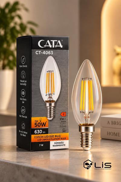 Cata CT-4063 Edison Led Buji Ampul 7W Günışığı