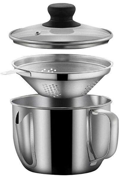NALACAL Stainless Steel Fat Separator 1L/4 Cup – Gravy & Soup Oil Separator w...