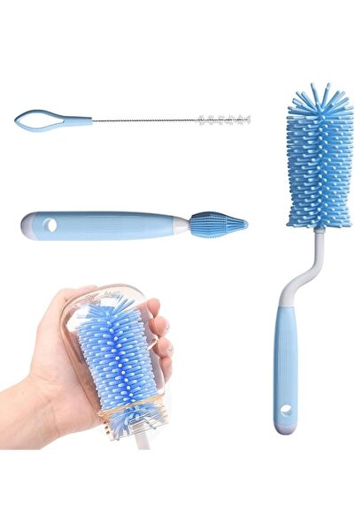 ALMEKAQUZ 3Pcs Silicone Bottle Brush,Can Be Used to Clean Water Bottles, Spor...
