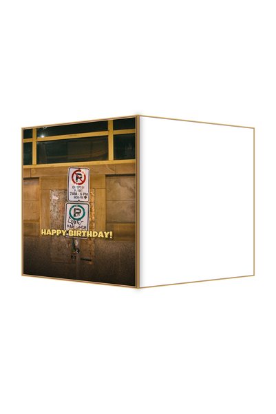 OEM Felicitare Aniversare Permis Alama Vintage, Design Retro, 13.3x19.4cm Pliata