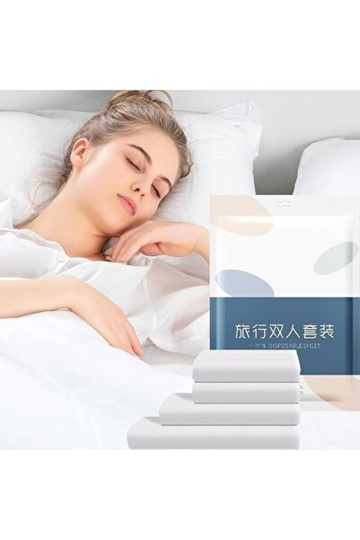 Goodern 4 قطع أغطية سرير للاستخدام مرة واحدة، طقم غطاء لحاف وغطاء وسادة، أغطي...