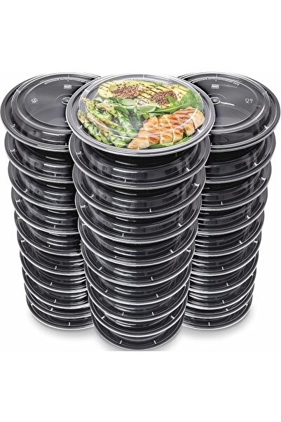 Prep Naturals Meal Prep Containers [30 Pack] - Reusable Plastic Containers wi...