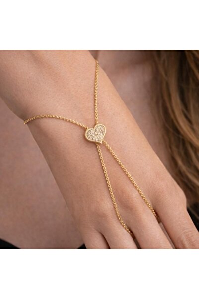 Gönülden Tasarım Zircon Stone Heart Shahmeran Bracelet