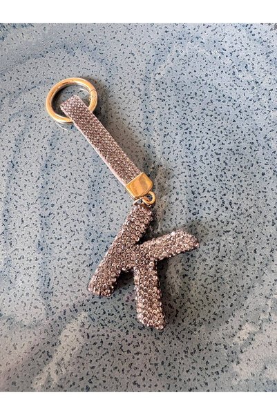 Generic Brand Stone Letter Keyring