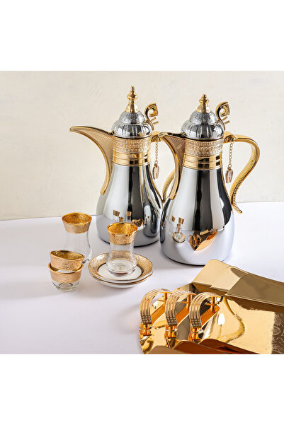 TAVOLO Trams Danah Silver Set with Gold Edges