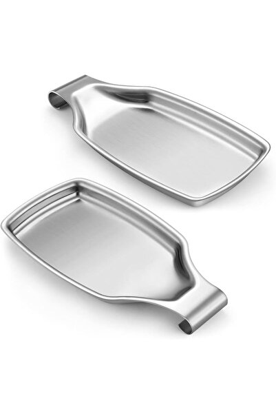 GENERAL E-far Spoon Rest Set of 2, Stainless Steel Spoon Rest for Stove Top