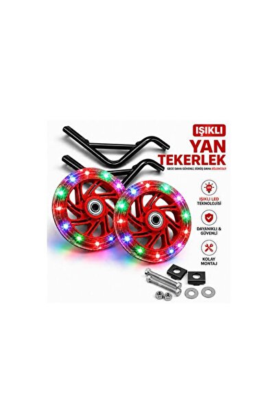 Serraro 16 Jant Bisiklet Uyumlu Işıklı Yan Destek Tekerleği Yardımcı Tekerlek...