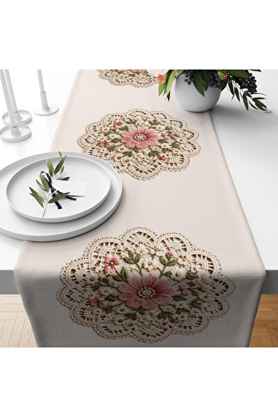 Filamente Digital Printed Runner - Floral Pattern / Embroidery Look / Spring ...