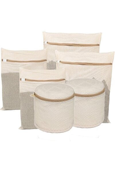 Tazweeq Laundry Bag, 6pcs Durable Organic Cotton Mesh Laundry Bag, Exquisite ...