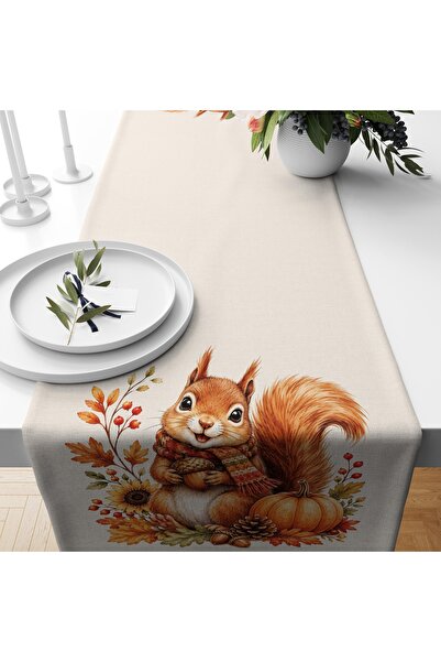 Filamente Digital Printed Runner - Floral/Leaf/Pumpkin Patterned / Autumn / H...