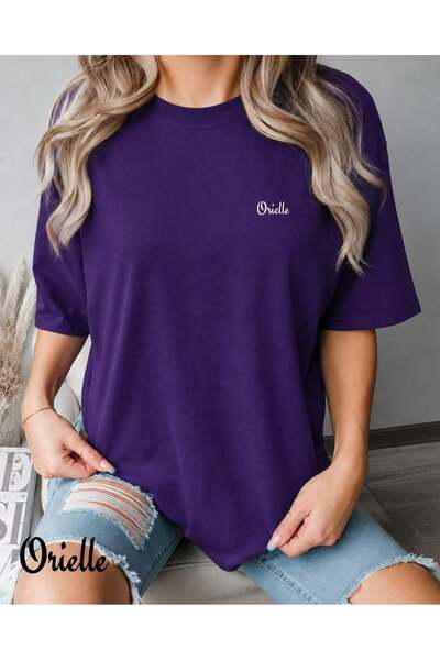 Orielle Tricou Basic cu croială lejeră – Mov