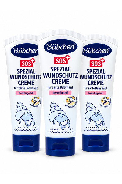 Bübchen Sos Spezial Diaper Rash and Barrier Care Cream with Chamomile and Cod...
