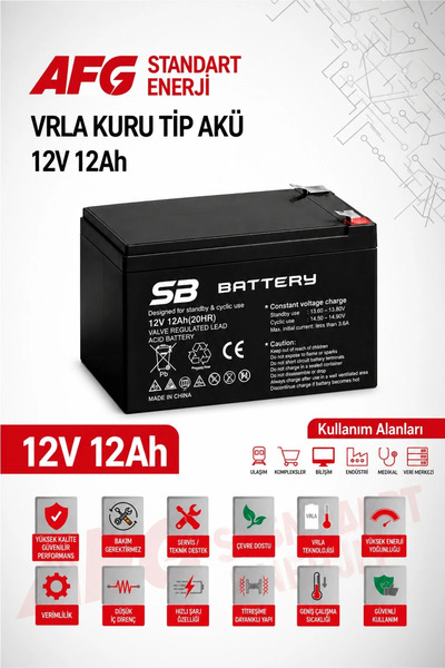 12V 12AH BAKIMSIZ KURU AKÜ