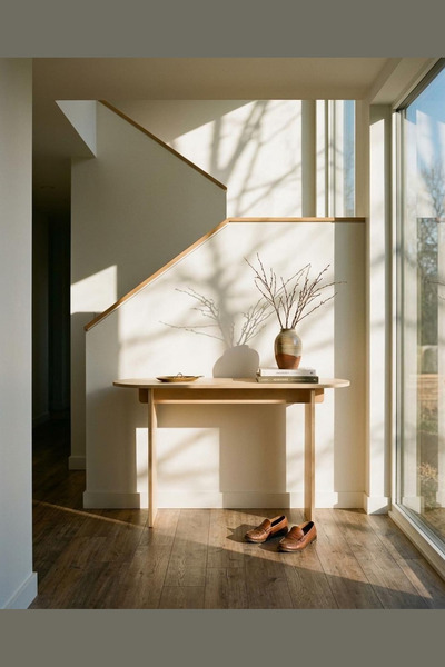 Mano Atelier Huş Kontrplak Dresuar 117 cm Modern Minimalist Konsol Masa Antre...