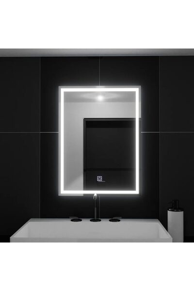 Flippy Ορθογώνιος καθρέφτης LED, 50x70εκ., Πλαίσιο Basic Touch
