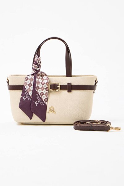 H&D COLLECTİON حقيبة يد وكتف أنيقة للغاية مع وشاح