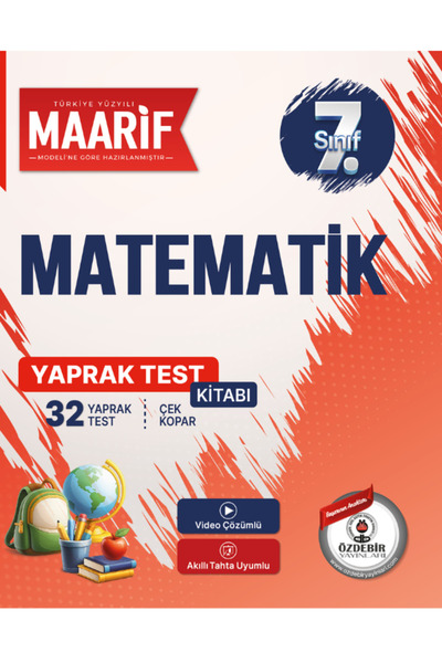 ÖZDEBİR YAYINEVİ 7.Sınıf Matematik 32 Yaprak Test (Maarif Modeli'ne Göre Hazı...