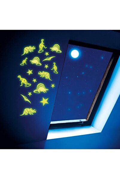 Toi-Toys Stickere decorative cu dinozauri care strălucesc în întuneric Glow n...