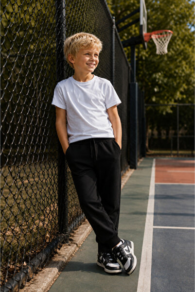 Rolypoly Jogger sweatpants for boys with Elastic Waist, drawstring and side p...