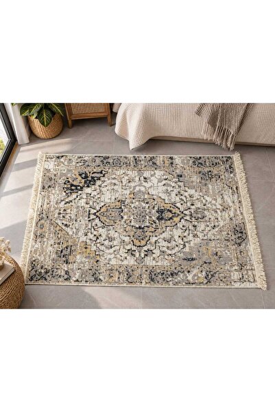 Gold Kalite,Modern Özel Tasarım, Çift Taraflı Saçaklı Dokuma Kilim, Paspas, Yolluk, Makinede Yıkanabilir| salon, yatak odası, mutfak, banyo