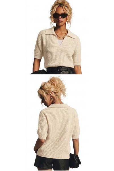 AÇELYA TEKSTİL Polo Collar Half Sleeve Women's Knitwear "Soft Color • Strong Style" "Comfortable • Modern • Feminine"