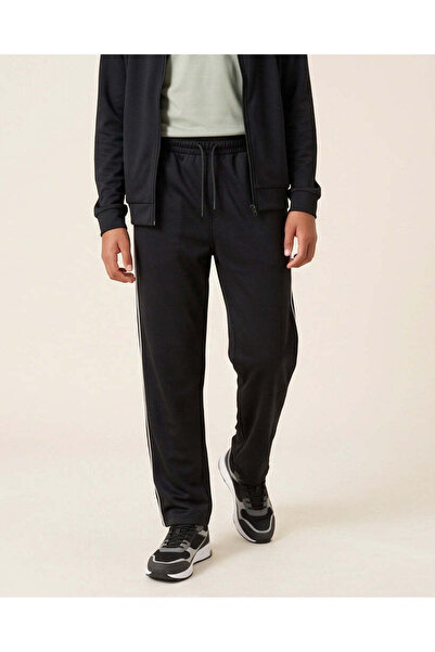 REDTAG Senior Boys Black Interlock Active Pants