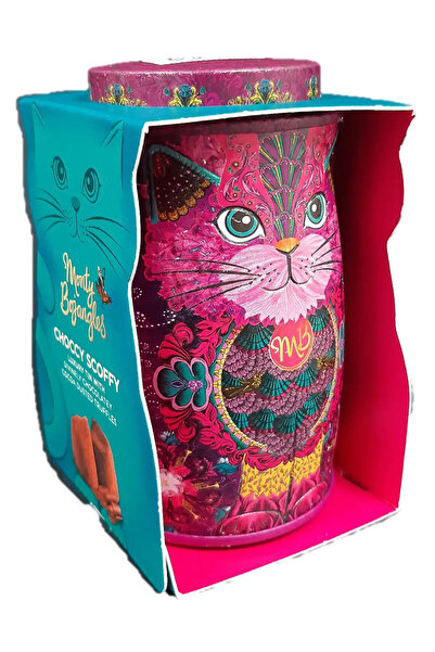 Monty Bojangles Trufe de ciocolată – Cutie metalică mini Pisică Roz 36g