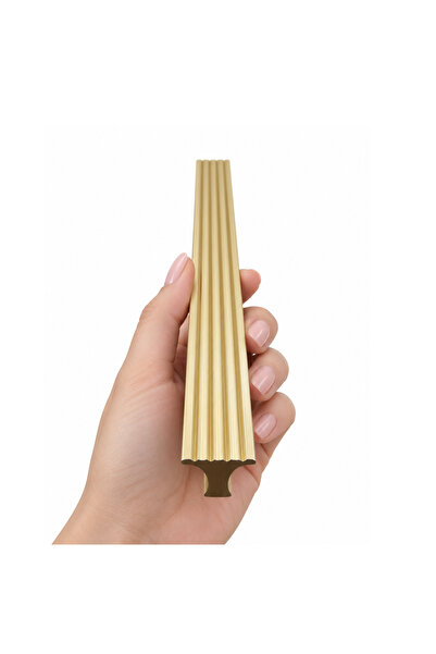 Badem10 Özen 394 (1 Adet) 160 mm Mat Sarı Çizgili Metal Mobilya Dolap Çekmece Kulp 16 cm Dolap Mobilya Kulbu
