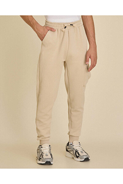 REDTAG Senior Boys Beige Jacquard Active Pants