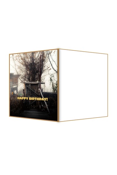 OEM Felicitare Aniversare Poarta Veche Din Lemn, Design Rustic, 13.3x19.4cm P...