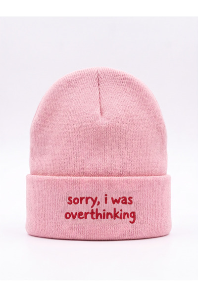 Hathub Club "sorry, i was overthinking" Nakışlı Bere