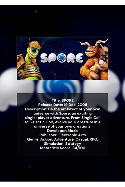 OEM Spor SPORE Αφίσα Ινφογραφικής, Εξέλιξη Πλάσματος και Στρατηγική, Χαρτόνι ...