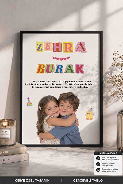 Anıköşesi Kişiye Özel Çocukluk Fotoğraflı Tablo,Kişiye Özel Hediye,Fotoğrafla...