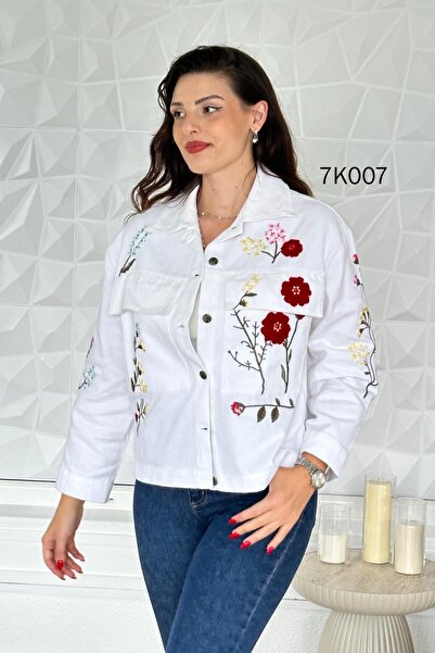 İnce Topuk Embroidered Gabardine Jacket 7K007