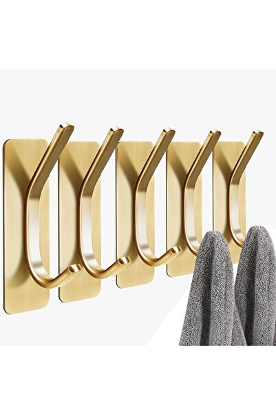 OASISGALORE Adhesive Towel Hook,5 Pack Adhesive Wall Hooks,Stick on Wall Hook...