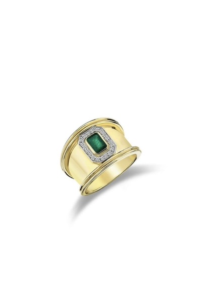 mibrillo Green stone serenay ring