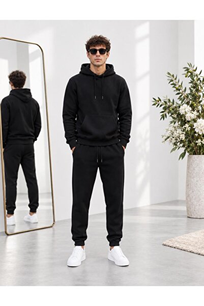 WAFRA Men's 3 Thread Premium Quality Inner Ribbed Tracksuit Set