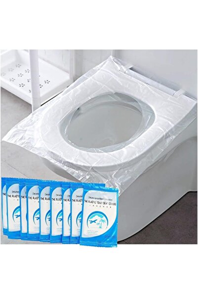 ELECDON 50 Pack Disposable Plastic Toilet Seat Cover Waterproof and Non Slip ...