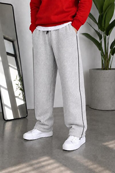 WAFRA Men's 3 Thread Cotton Sweatpants with Side Piping