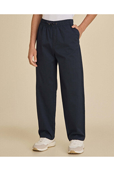 REDTAG Senior Boys Navy Wide Leg Pull On Pants