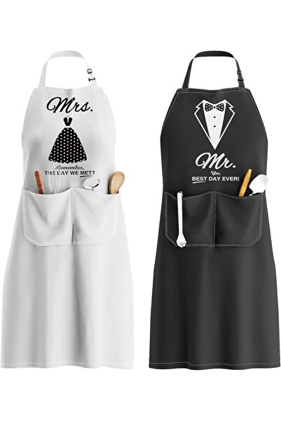 NALACAL Mr & Mrs Aprons, Funny Cooking Kitchen Aprons, Couples Gifts, Bridal ...