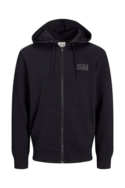 Jack & Jones JACK JONES Erkek Fermuarlı Kapüşonlu Sweatshirt 12265177