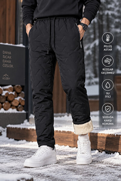 Kozby Peluş Astarlı Su İtici Rüzgar Geçirmez Jogger Eşofman Altı